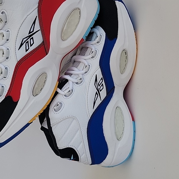 Reebok QUESTION MID Footwear White/Core Black/Vector Red SIZE 10 H01321 main image 10